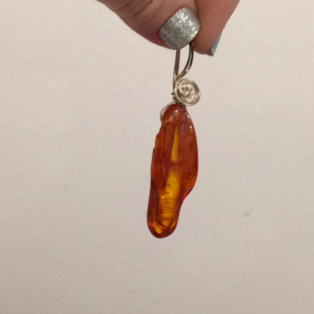 Baltic Amber, Sterling Wire Wrapped - Picture 6 of 6